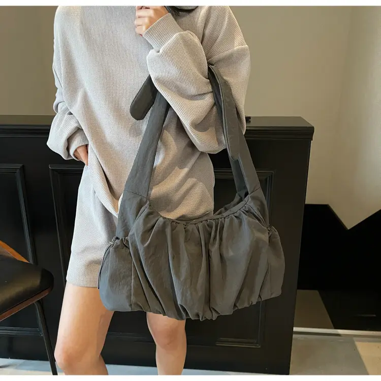 Light Blue Pleated Messenger Bag for Women — feature 40
