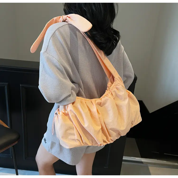 Light Blue Pleated Messenger Bag for Women — feature 42