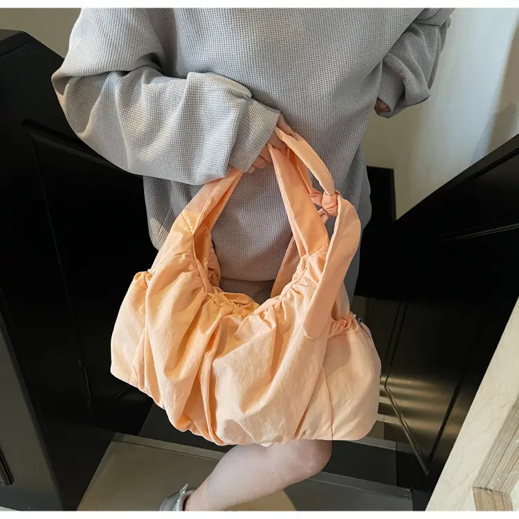 Light Blue Pleated Messenger Bag for Women — feature 43