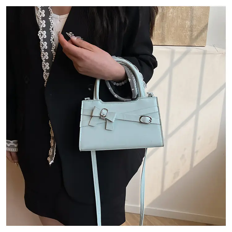 Light Green Crossbody Bag for Women with Silver Handle — feature 12