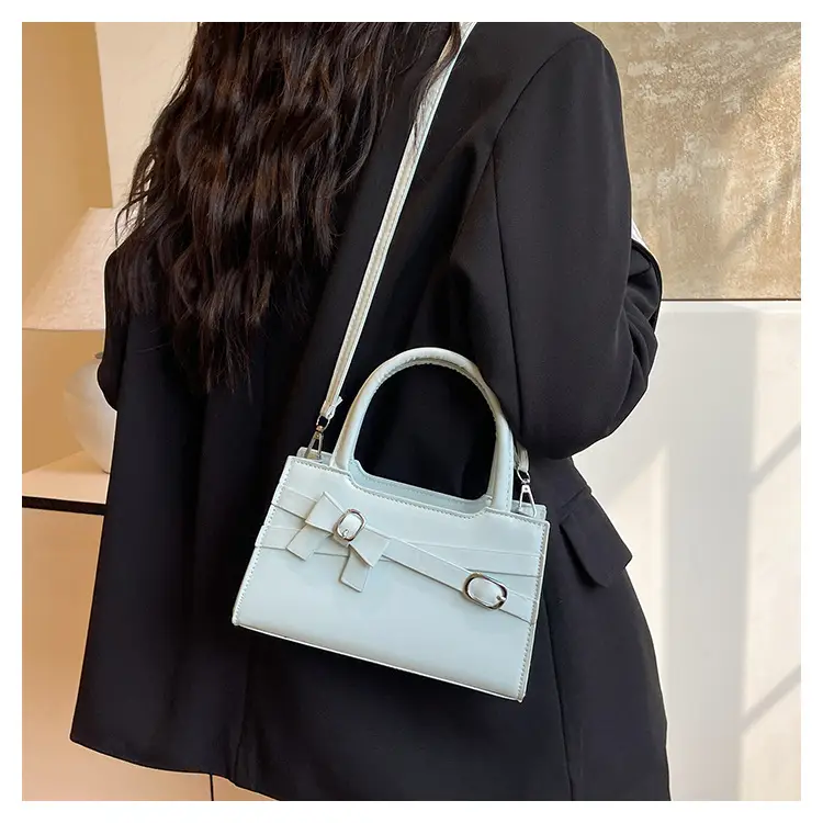 Light Green Crossbody Bag for Women with Silver Handle — feature 13