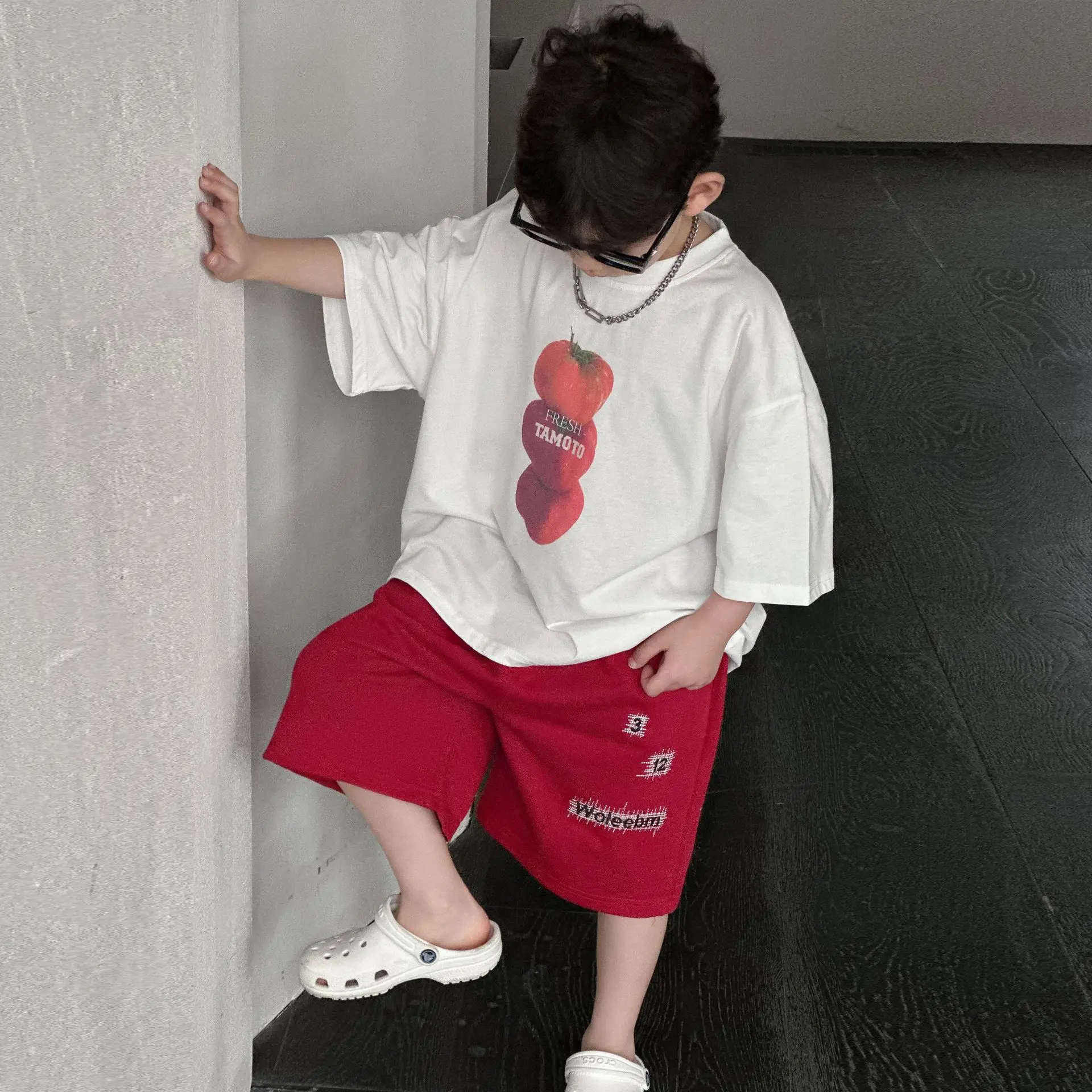 Boys Cotton T-Shirt Red Shorts Summer 2025 — feature 11
