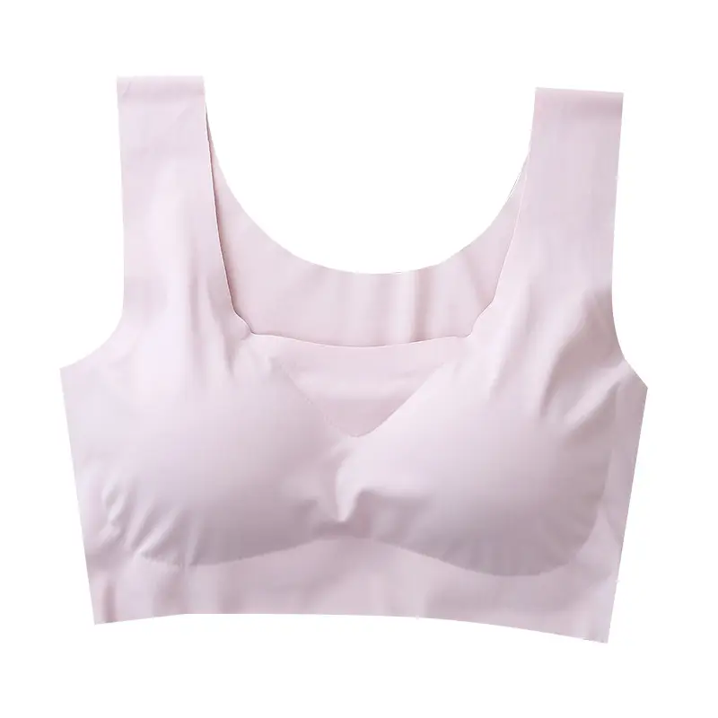 Ice Silk Traceless Women's Vest Bra No Steel Rings Yoga Breathable Sleep Girls Bra No Sense plus size - Image 11