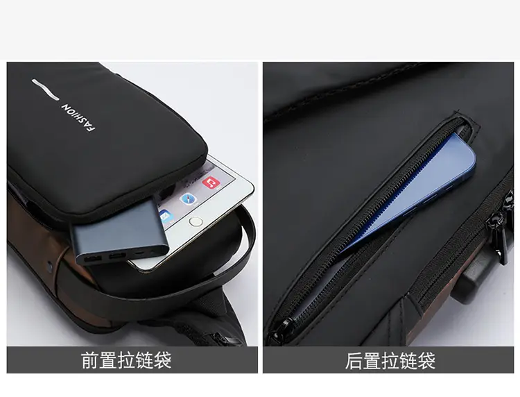Men's Anti-Theat Password Lock Backpack Black — feature 13