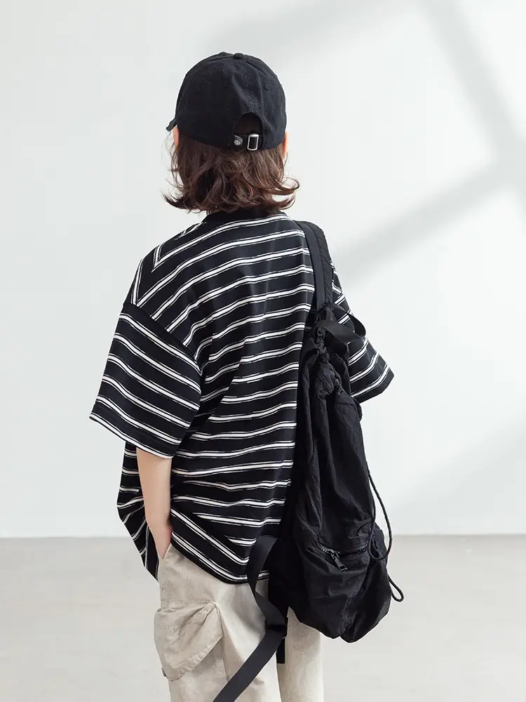 Boys Striped T-Shirt Summer 2026 Half Sleeve Trendy