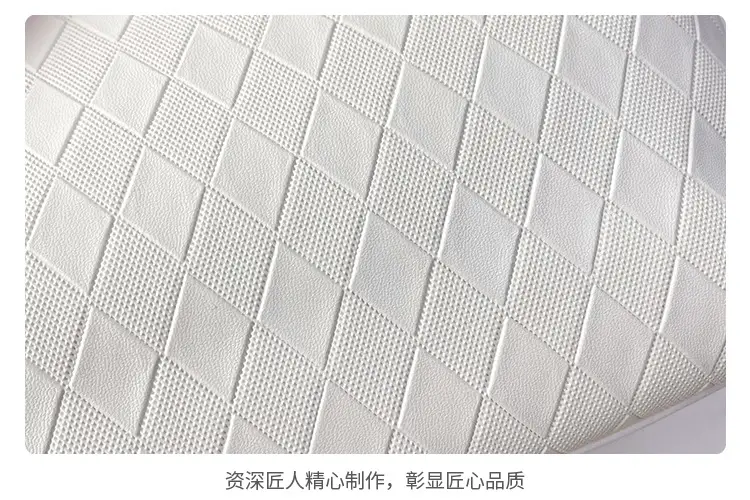 Women's White Canvas Shoulder Bag with Leather Strap — feature 4