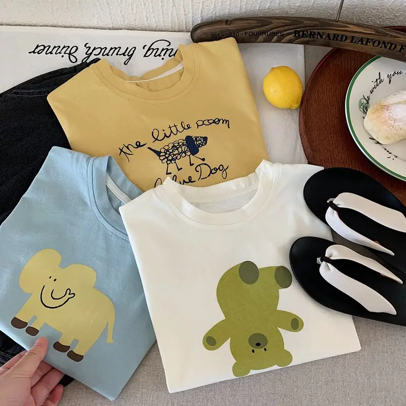 Boys Cotton T-Shirts Summer 2025 Kids White Half Sleeve - Image 3