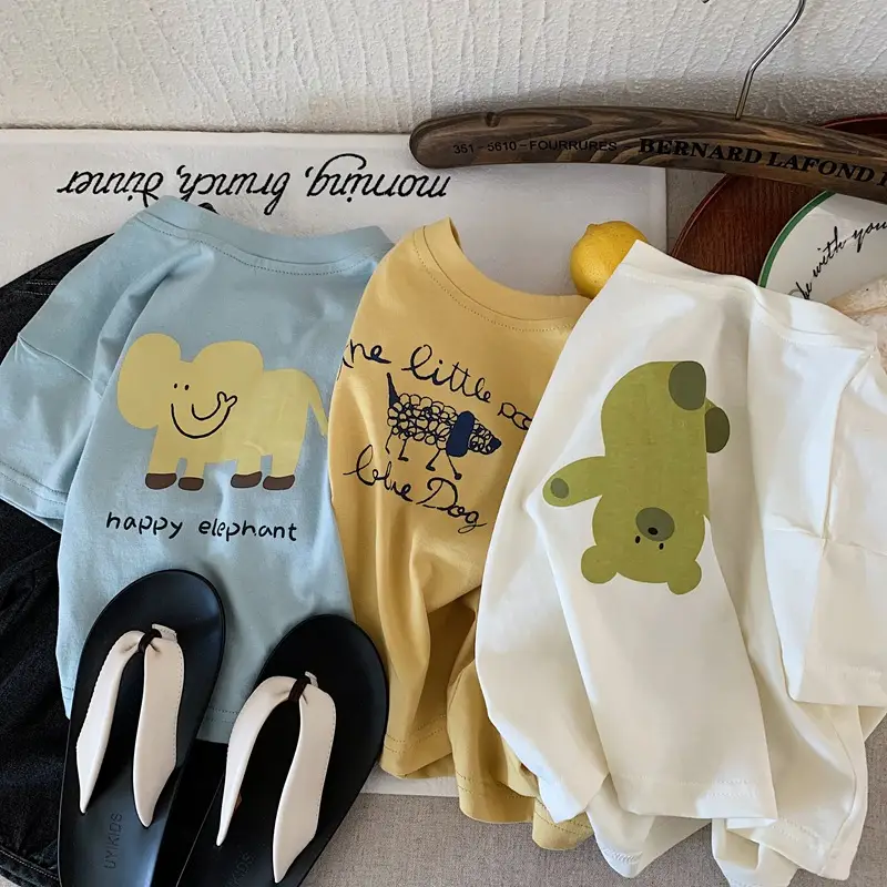 Boys Cotton T-Shirts Summer 2025 Kids White Half Sleeve - Image 4