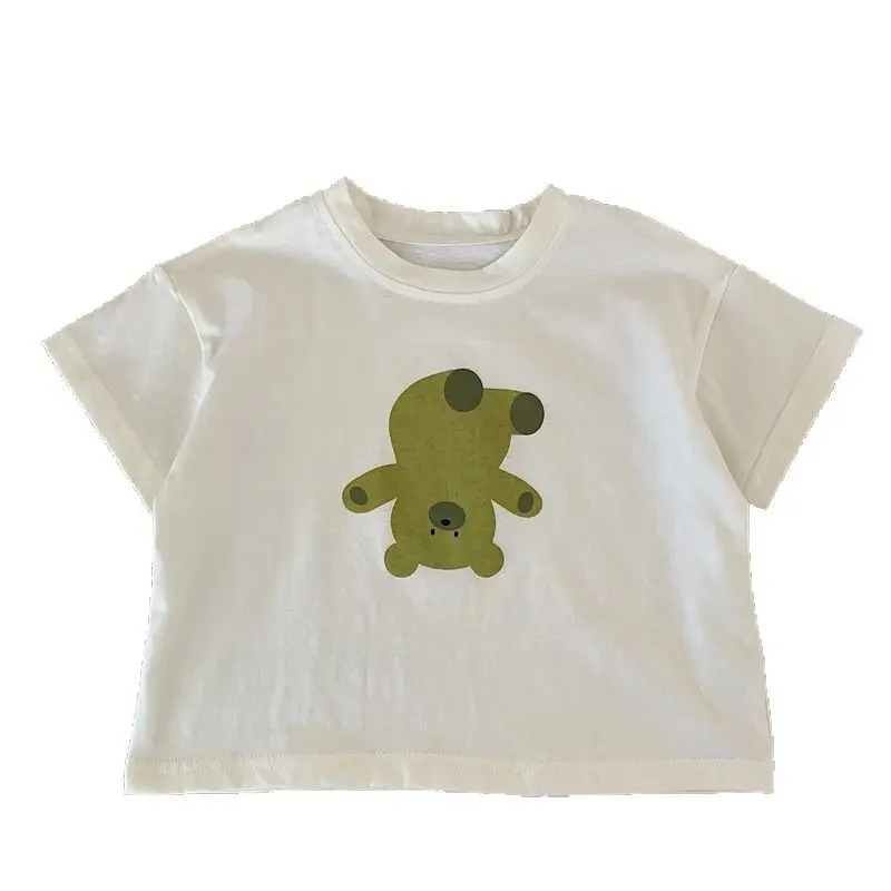Boys Cotton T-Shirts Summer 2025 Kids White Half Sleeve - Image 5