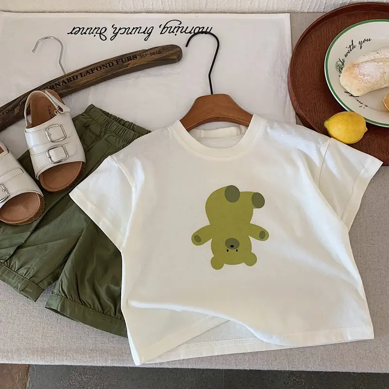 Boys Cotton T-Shirts Summer 2025 Kids White Half Sleeve — feature 7