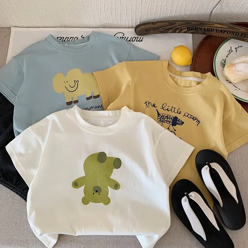 Boys Cotton T-Shirts Summer 2025 Kids White Half Sleeve — feature 9