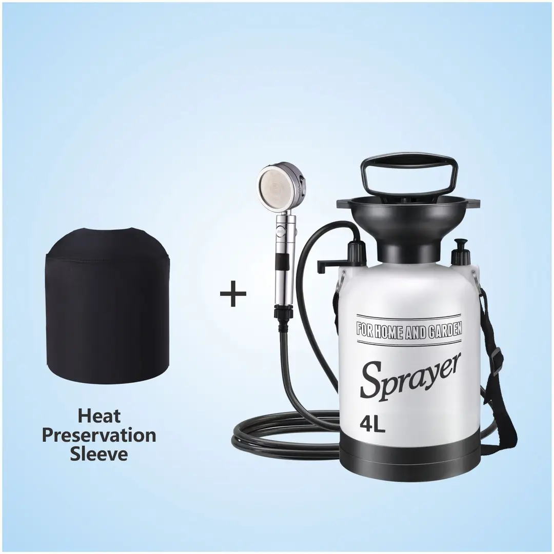 Camping Shower Manual Air Pressure Beach Surfing Flush Set Travel Outdoor Garden Pet Bath Spray