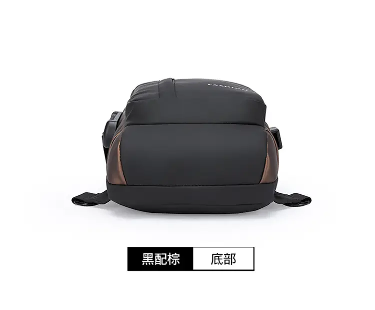 Men's Waterproof Crossbody Backpack Navy Brown — feature 19