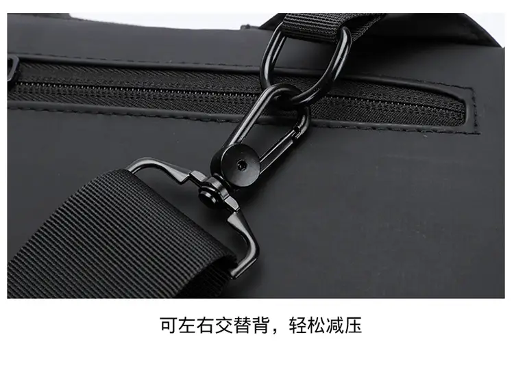 Men's Waterproof Crossbody Backpack Navy Brown — feature 23