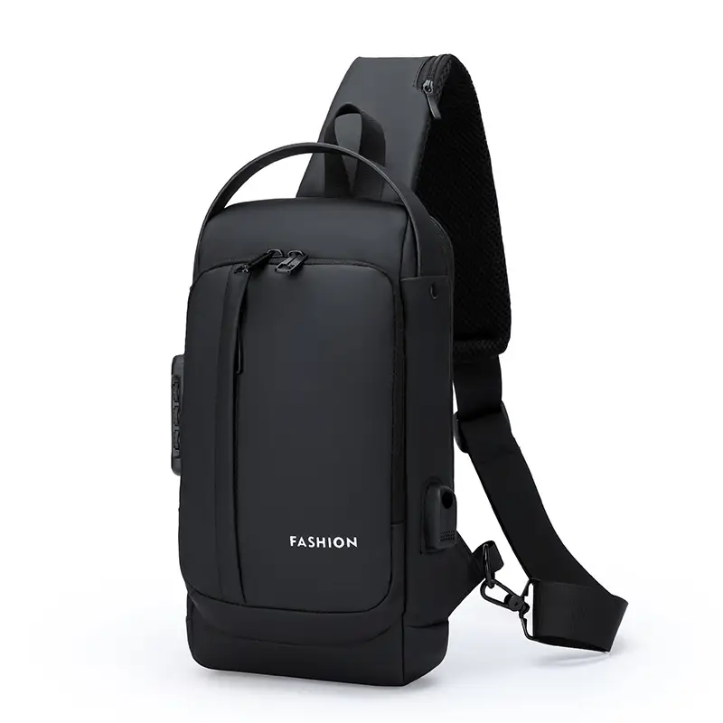 Men's Waterproof Crossbody Backpack Navy Brown
