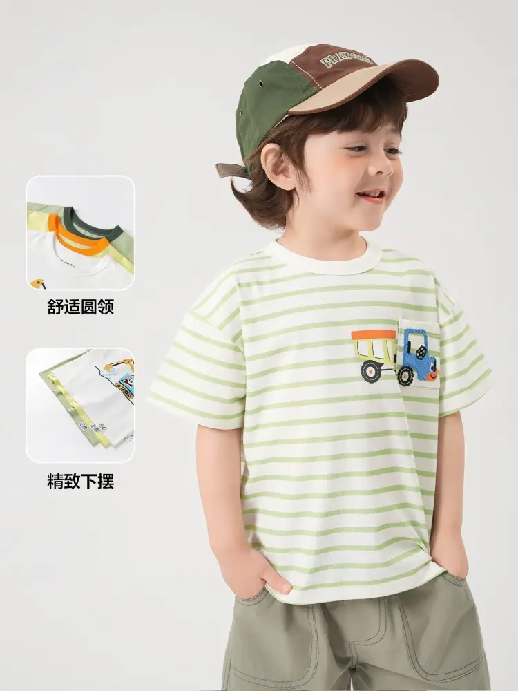 Boys T-shirt White Card Print Summer Cool - Image 8