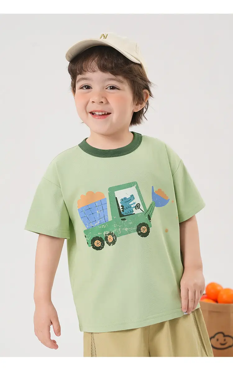Boys T-shirt White Card Print Summer Cool — feature 19