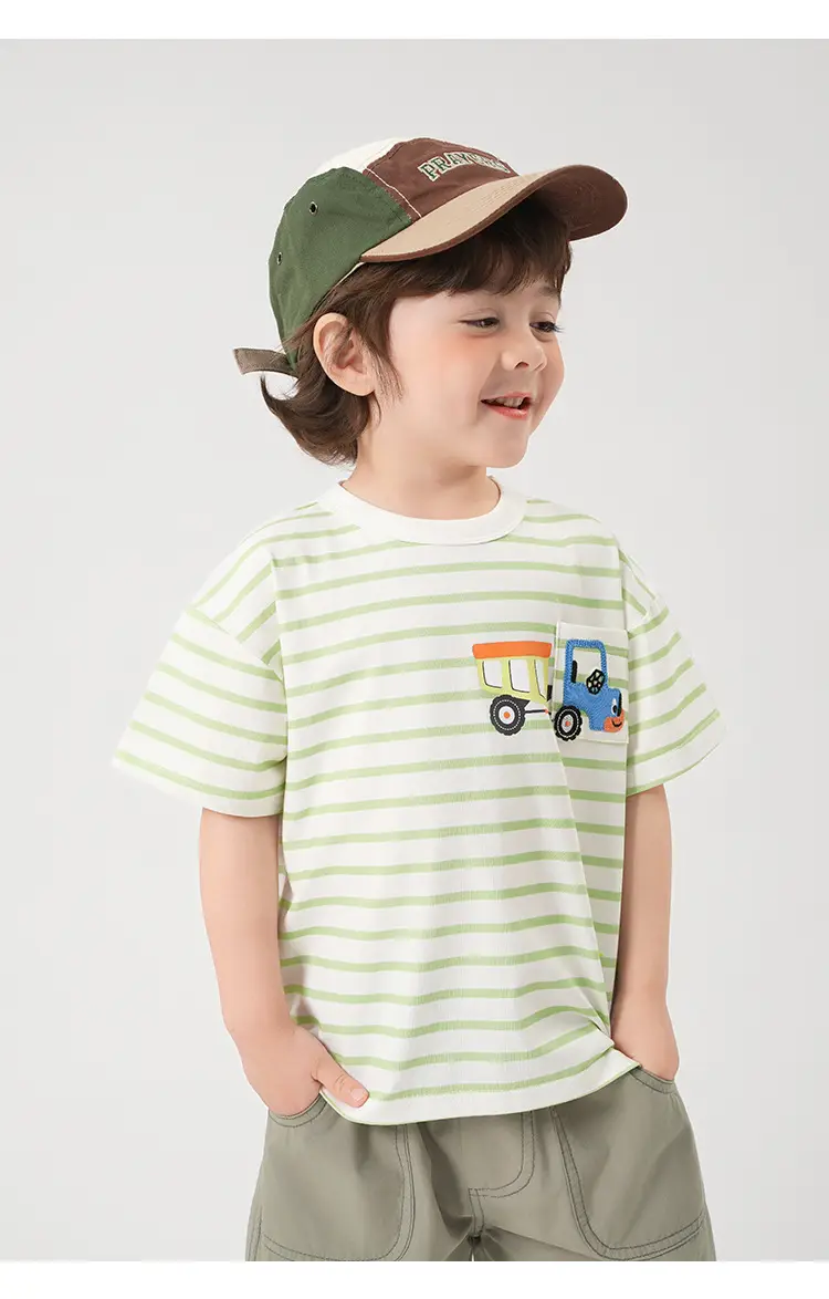 Boys T-shirt White Card Print Summer Cool — feature 24
