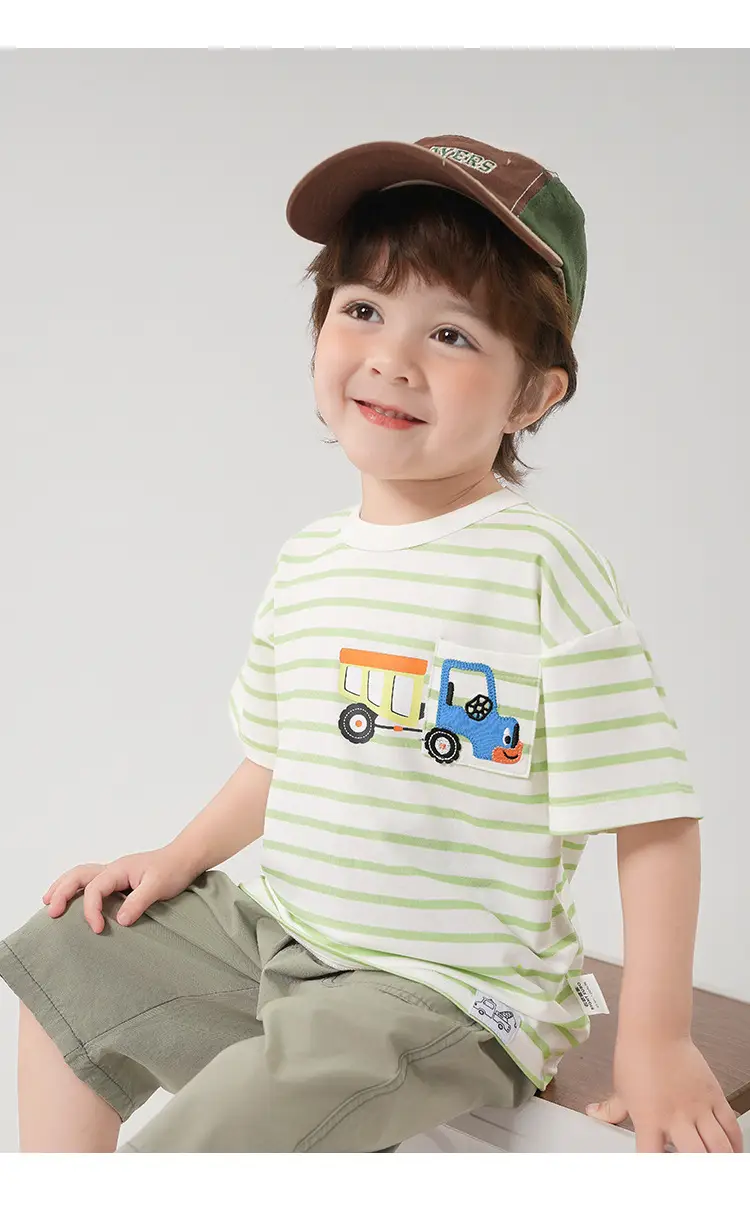 Boys T-shirt White Card Print Summer Cool — feature 25