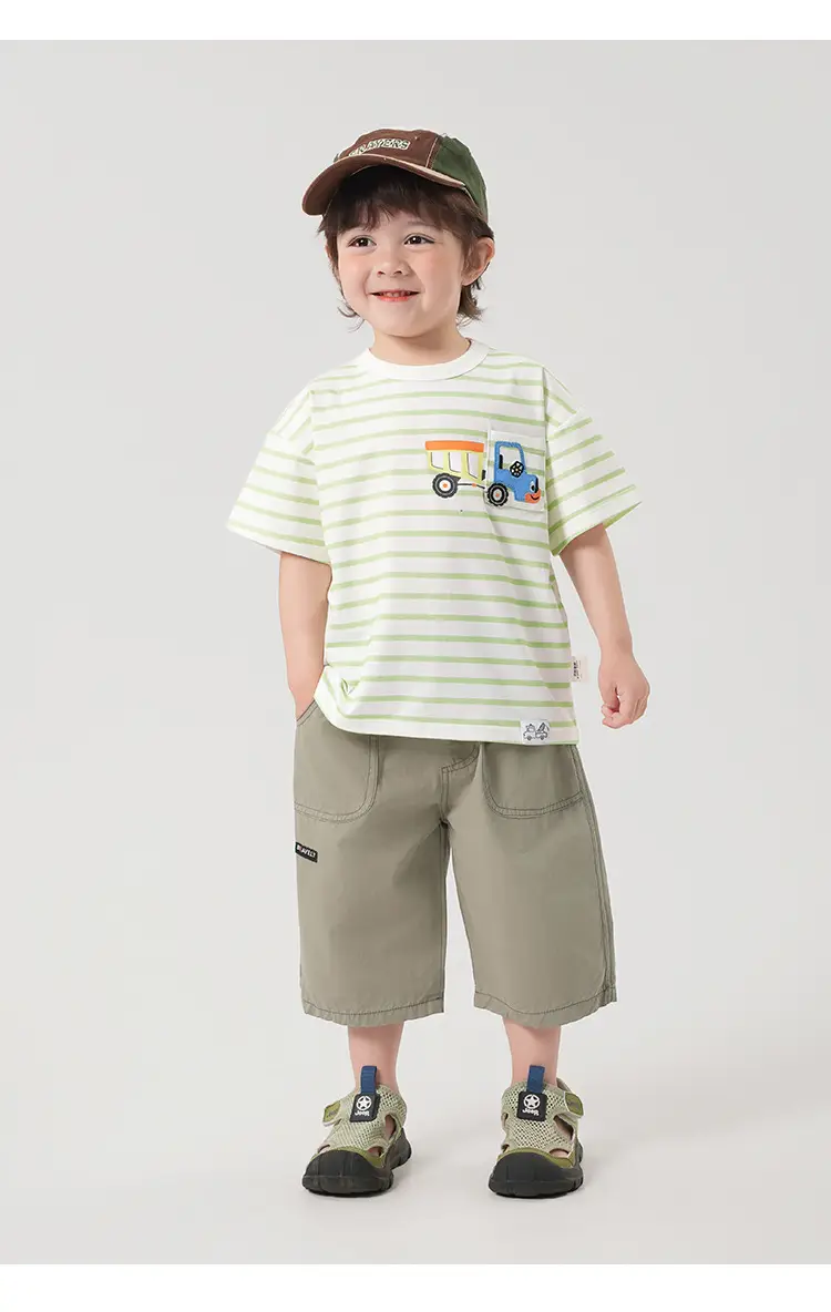 Boys T-shirt White Card Print Summer Cool — feature 27