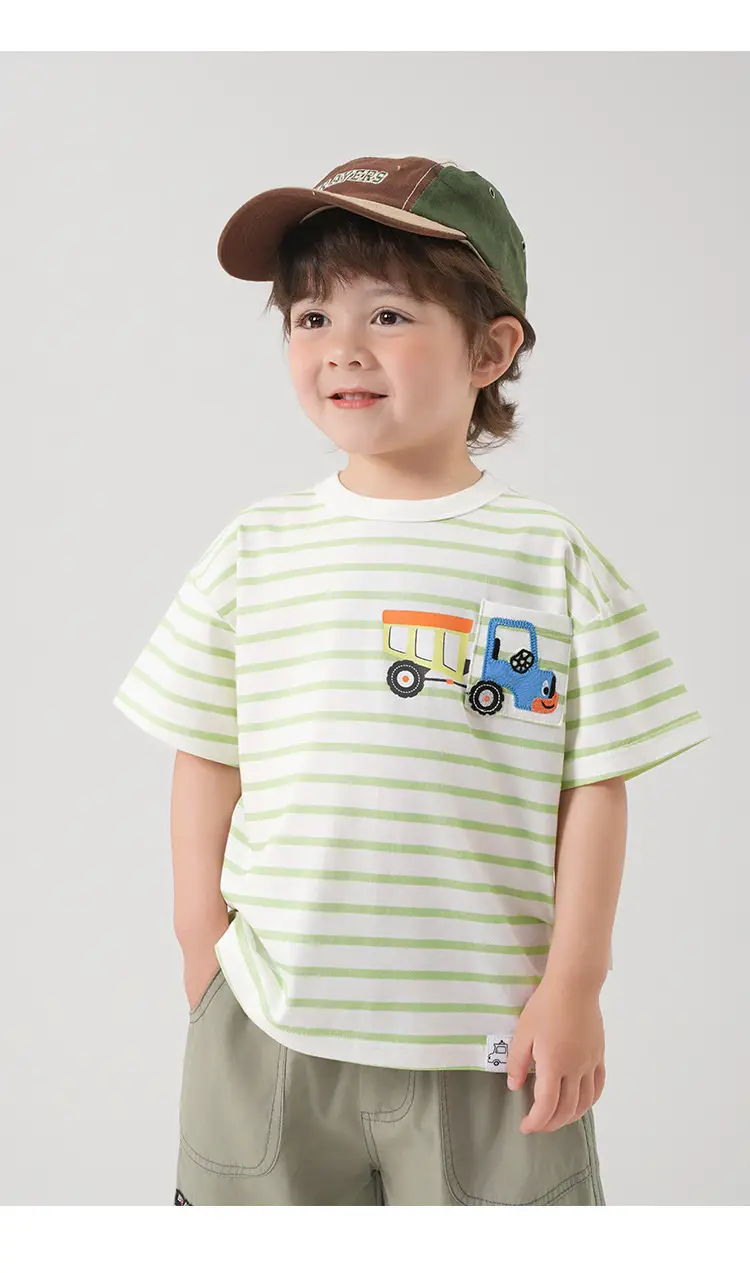 Boys T-shirt White Card Print Summer Cool — feature 3