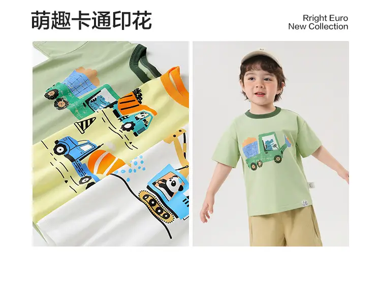 Boys T-shirt White Card Print Summer Cool — feature 5