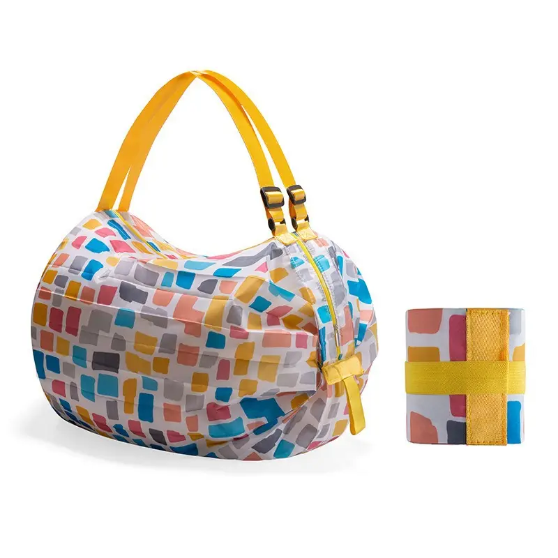 Colorful Foldable Canvas Shopping Bag Travel Shoulder Portable - Image 10