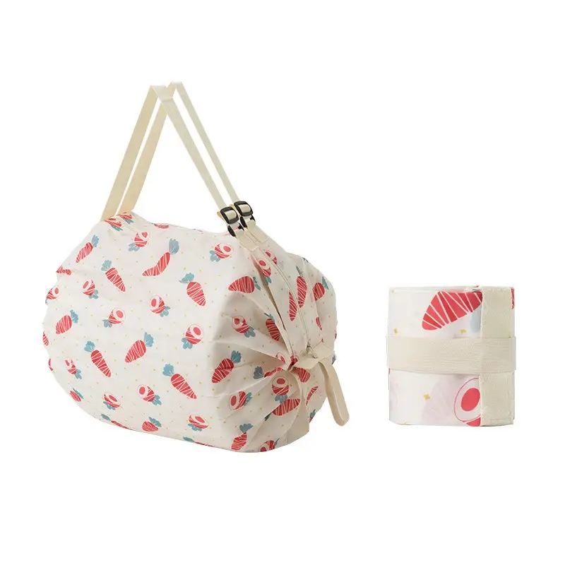 Colorful Foldable Canvas Shopping Bag Travel Shoulder Portable - Image 3