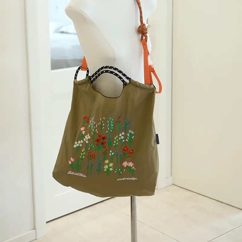 Embroidered Floral Tote Bag Large Capacity Casual Shoulder Bag — feature 17