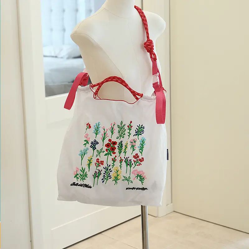 Embroidered Floral Tote Bag Large Capacity Casual Shoulder Bag — feature 19