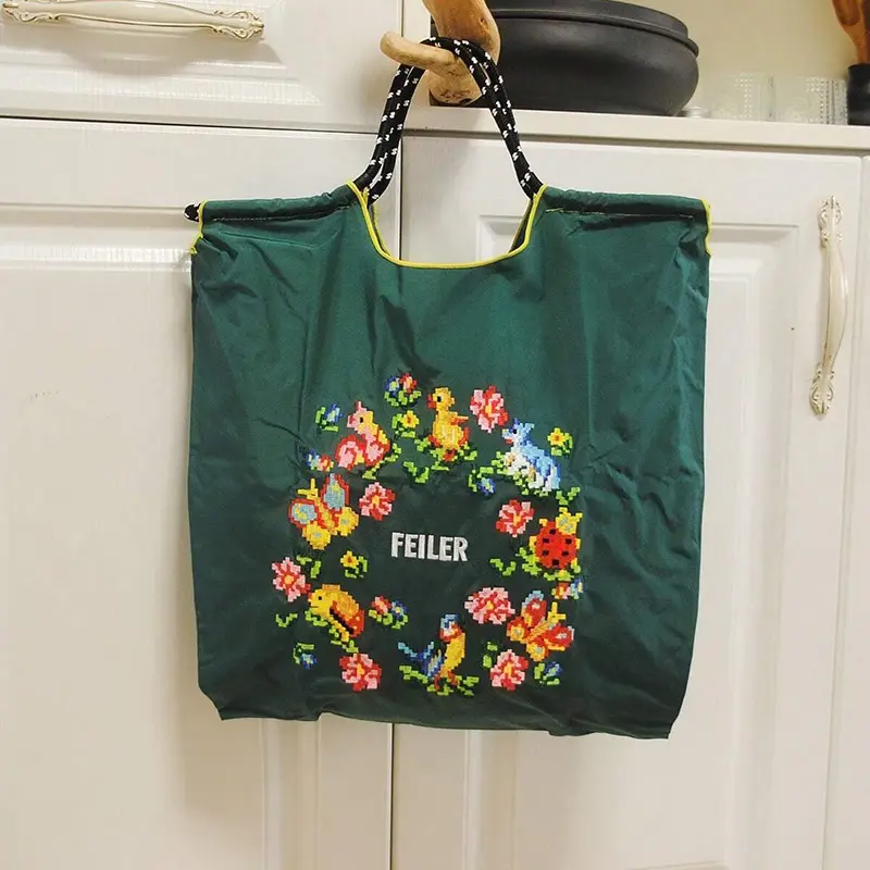 Embroidered Floral Tote Bag Large Capacity Casual Shoulder Bag - Image 8