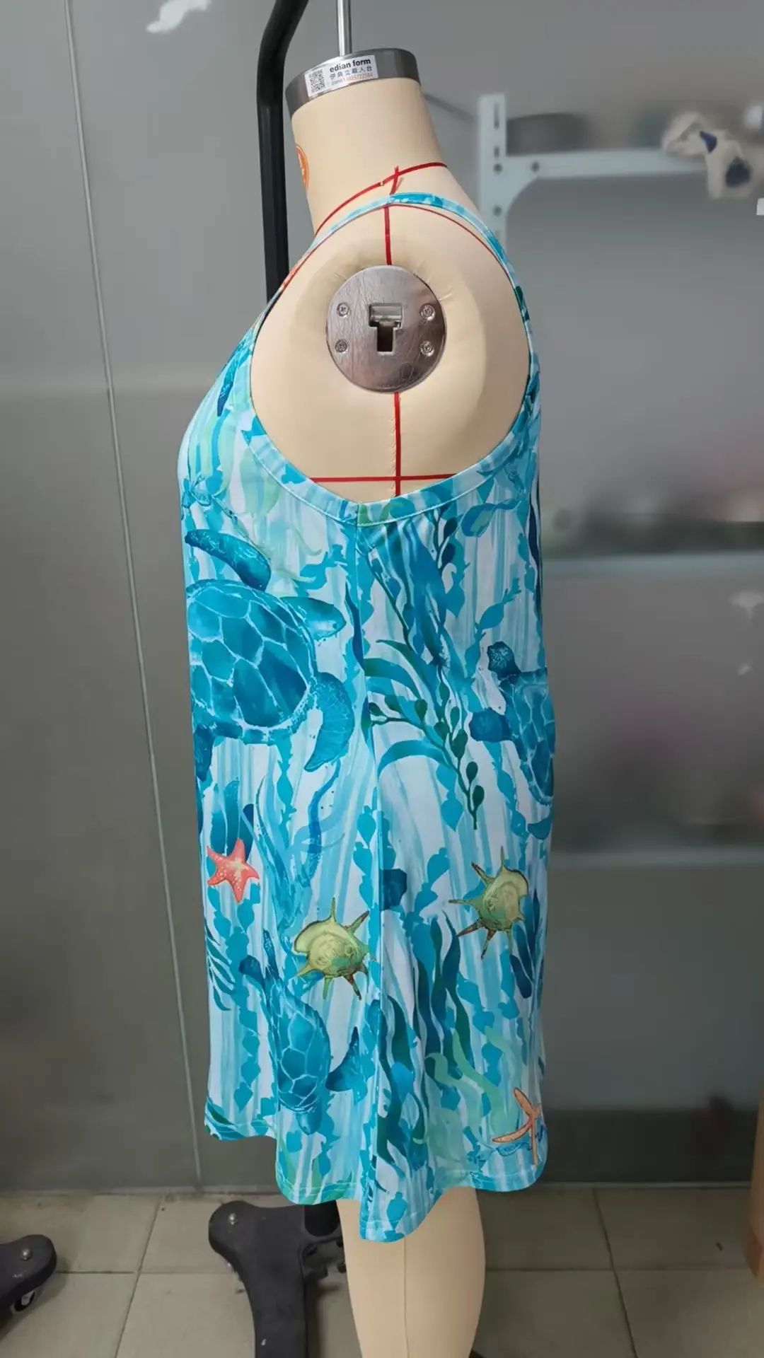 2025 Printed Ocean Style Summer Dress Large Women — feature 4