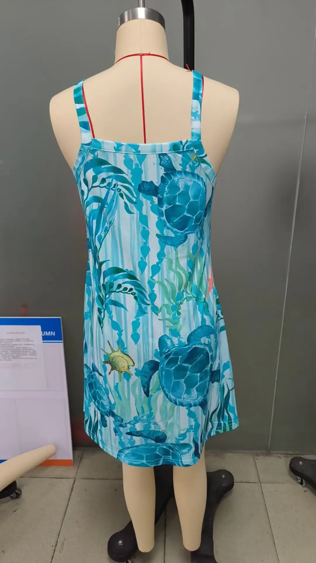 2025 Printed Ocean Style Summer Dress Large Women — feature 6