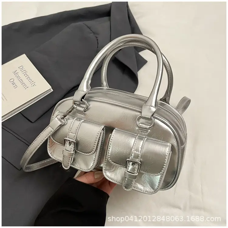 Silver Crossbody Bag for Women 2025 Korean Style - Image 6