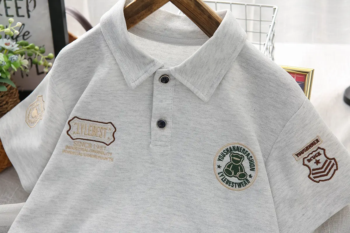 Boys Polo Shirt White Short Sleeve Summer 2025 Medium Large — feature 6