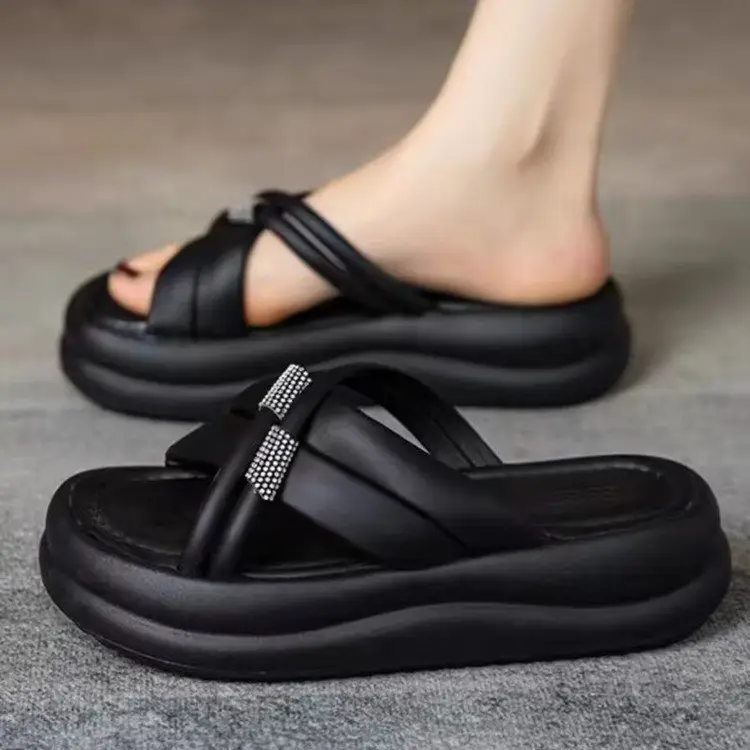 Women's White Rhinestone Sandals Summer 2024 — feature 1