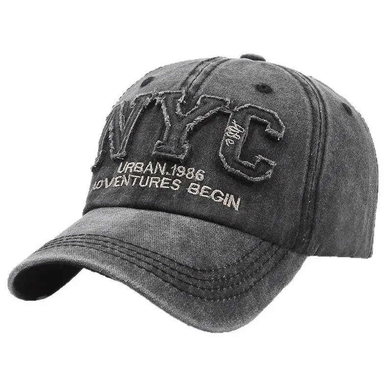 Vintage NYC Letter Hat for Men Women Casual Baseball Cap