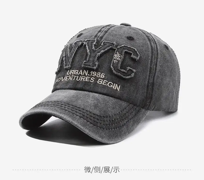 Vintage NYC Letter Hat for Men Women Casual Baseball Cap — feature 13