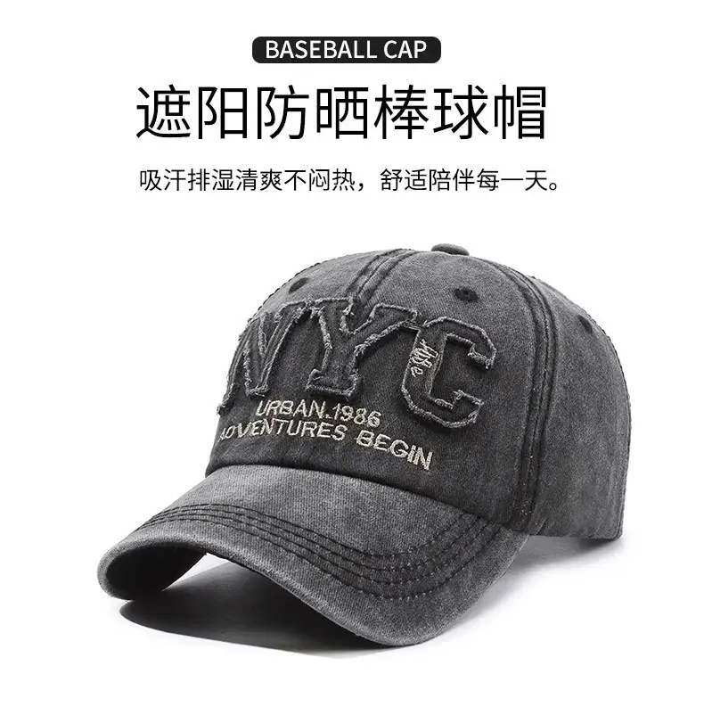 Vintage NYC Letter Hat for Men Women Casual Baseball Cap — feature 5