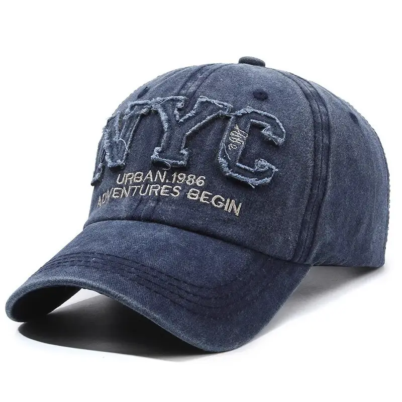 Vintage NYC Letter Hat for Men Women Casual Baseball Cap