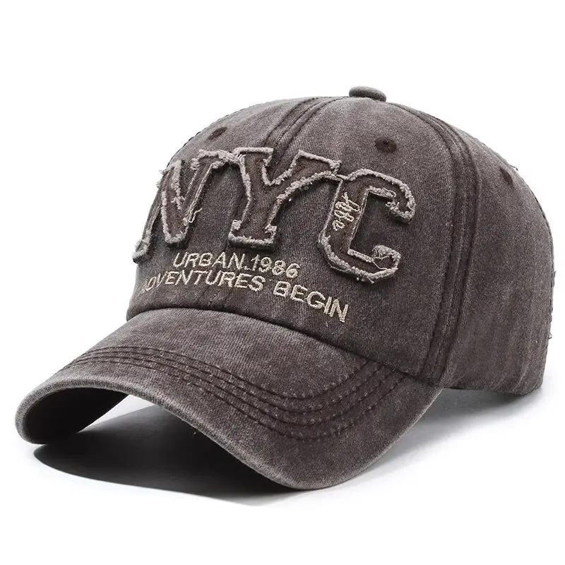 Vintage NYC Letter Hat for Men Women Casual Baseball Cap