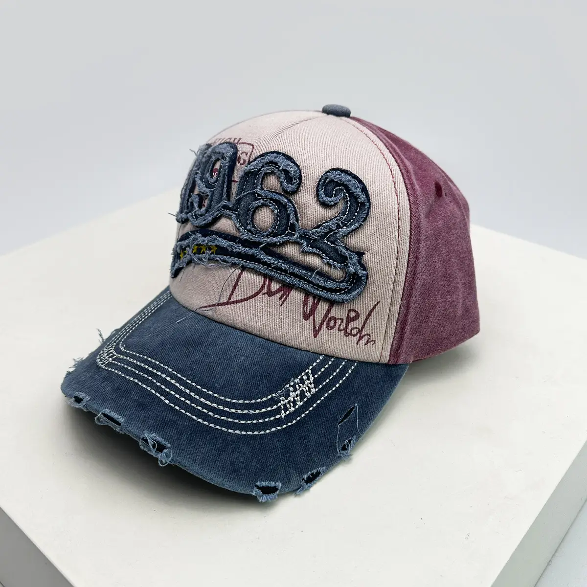 Men's 1962 Retro Crown Cap Brown White - Image 6