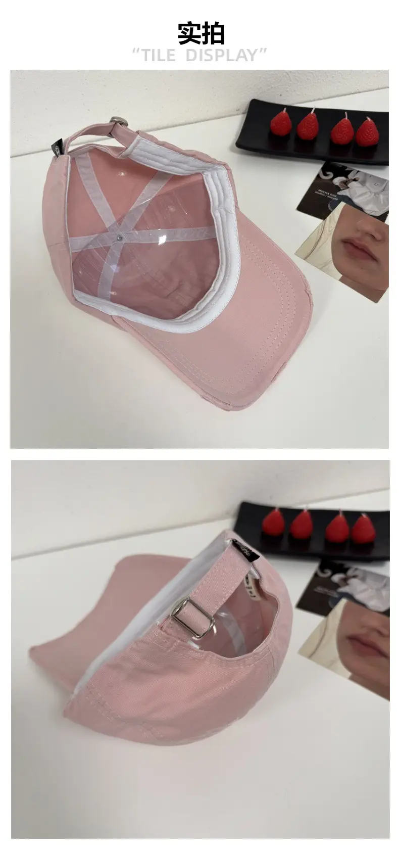Women White Floral Letter Cap Baseball Cap — feature 6