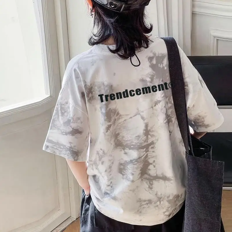 Cotton Tie-dyed Crewneck T-Shirt for Boys Summer Wear — feature 2