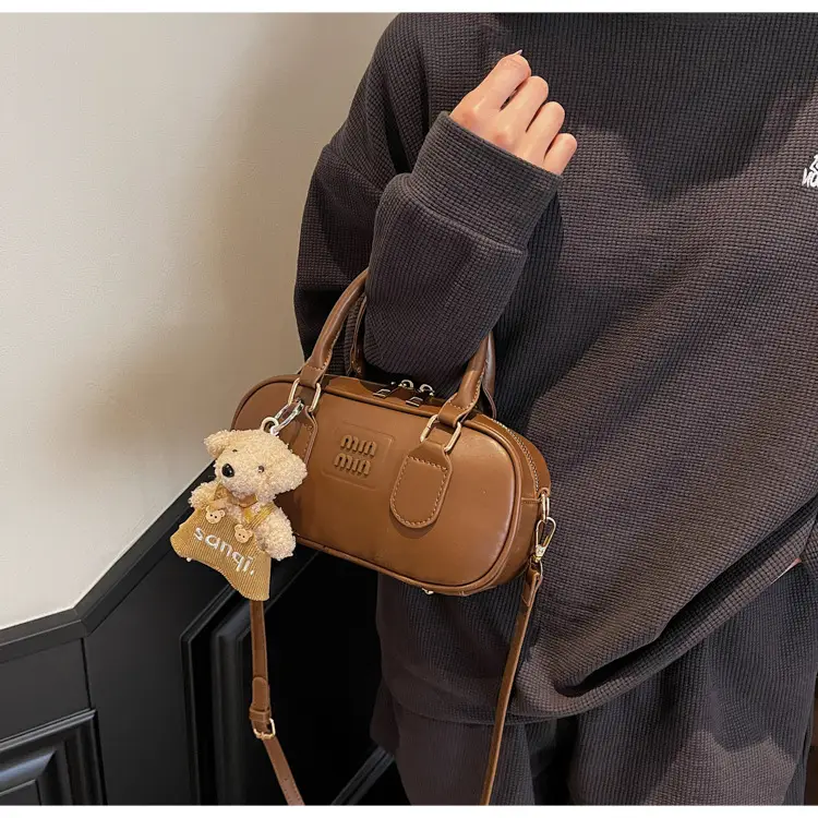 Pink Textured Shoulder Crossbody Bag for Women — feature 17