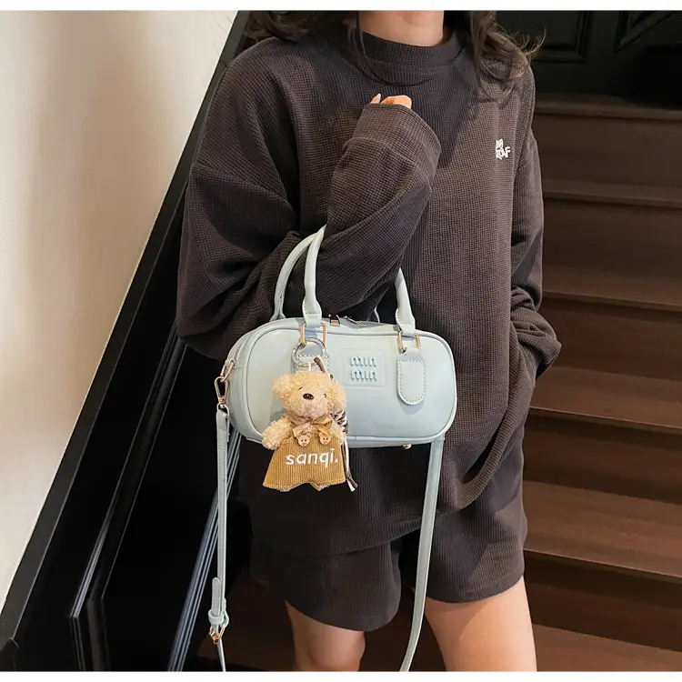 Pink Textured Shoulder Crossbody Bag for Women — feature 18