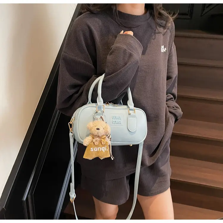 Pink Textured Shoulder Crossbody Bag for Women — feature 19
