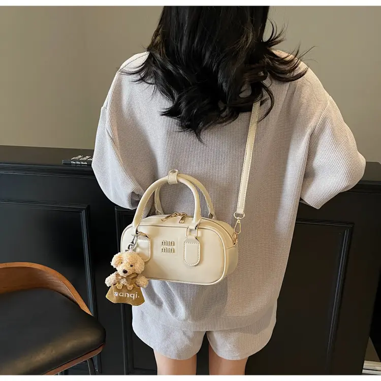 Pink Textured Shoulder Crossbody Bag for Women — feature 20