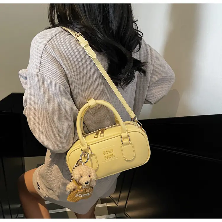 Pink Textured Shoulder Crossbody Bag for Women — feature 23