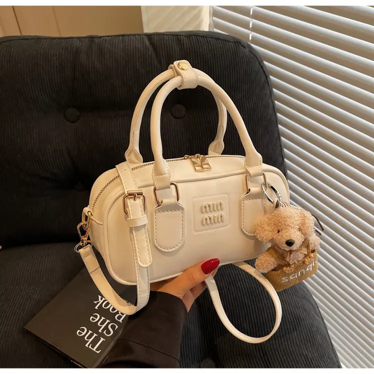 Pink Textured Shoulder Crossbody Bag for Women — feature 28